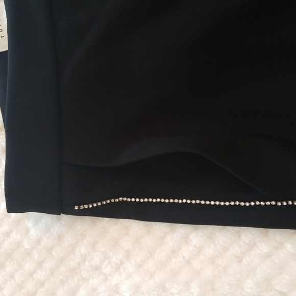 NWT black, wide leg, tuxedo style pants - Picture 2 of 7